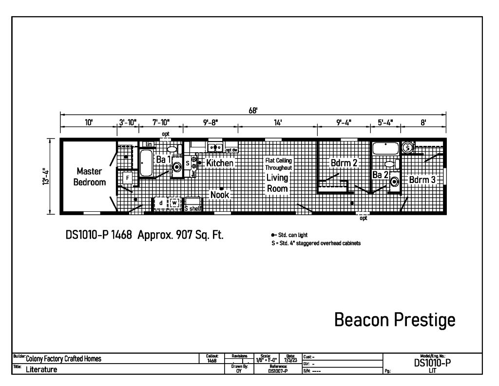 Beacon Prestige DS1010-P Floor Plan